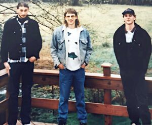 Dave Eaton family~ Mark, Tim & Kelly by field