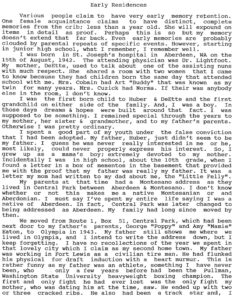 Eaton, Dave~ 1940s & 50s memories of Aberdeen, WA Southside, Finch Farms- 01