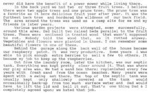 Eaton, Dave~ 1940s & 50s memories of Aberdeen, WA Southside, Finch Farms- 07, end