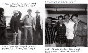 Eaton, Dave~ 1962, clam digging at Ocean Shores & basement quartet wih Jim Kalkwarf, Bob Lloyd & Chuck Felder