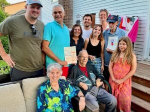 Eaton, Dave~ 2022, 08, 05, Varennes, QC, 80th s birthday at Malick_Poulin home- 06