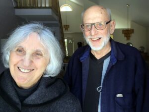 Eaton, Dave & Toni Nazair~ 2019, 04, 10, at their back door- 02