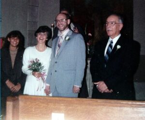 Nazair, Toni~ 1988, 01, 20, Montreal, QC, Presbyterian Church, weds Dave Eaton, Reverend Armour officiated- 01
